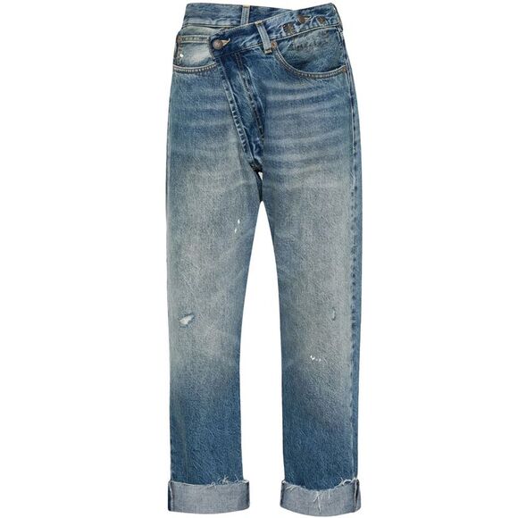 R13 Blue Denim - Boyfriend Jeans Women - Picture 1 of 5